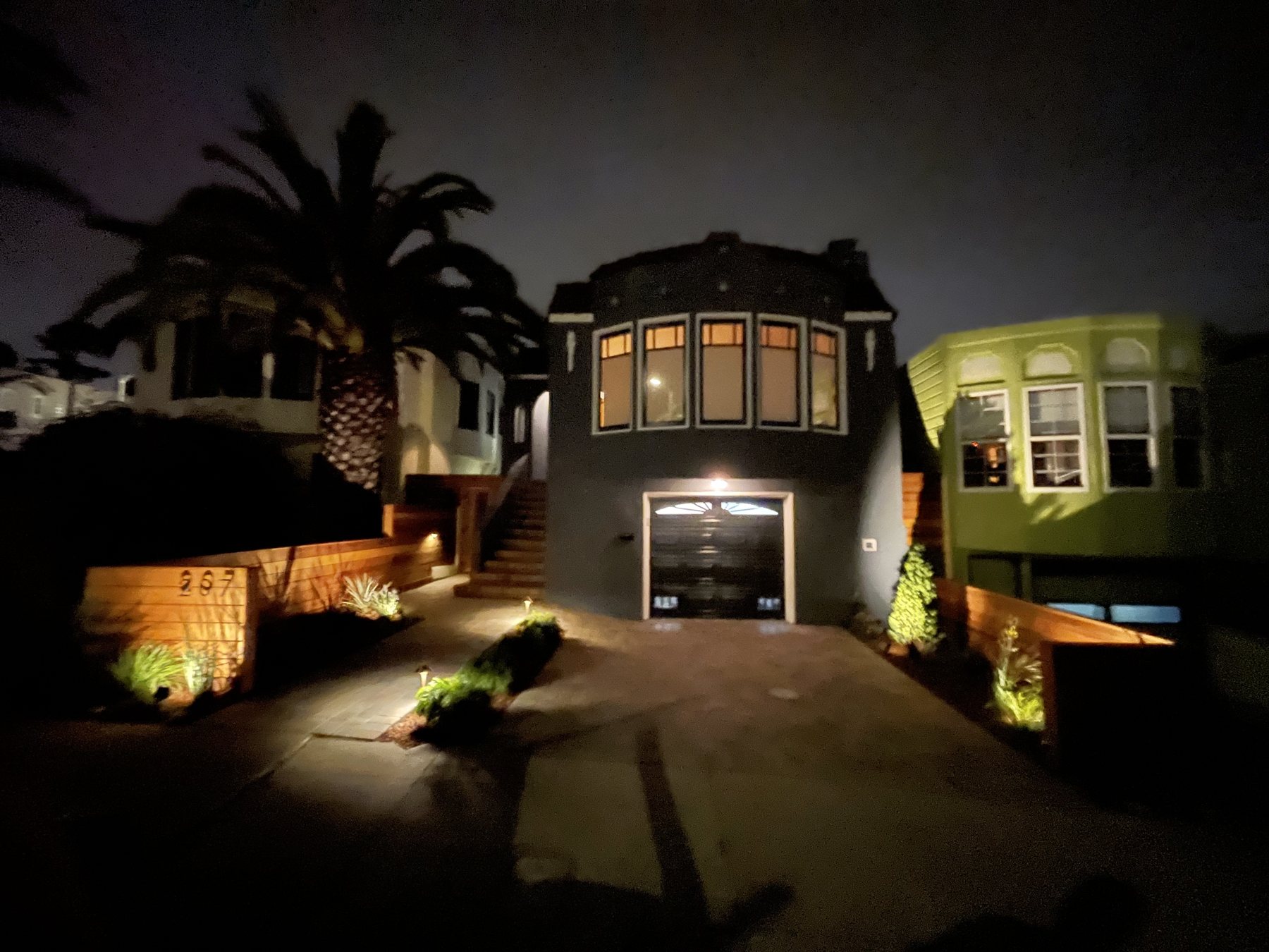 Home exterior after the front facade and entry improvements